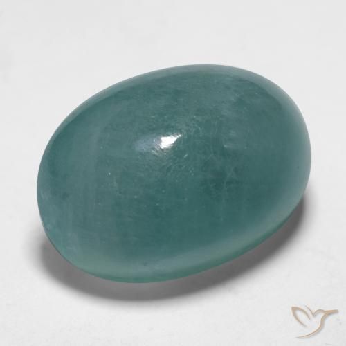 Grandidiérite Turquoise naturelle ovale, 17.66 ct, Translucide
