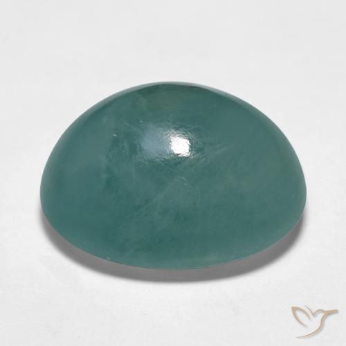 Grandidiérite Bleu verdâtre naturelle ovale, 18.89 ct, Translucide