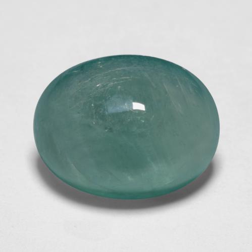 Grandidiérite Turquoise naturelle Coupe ovale, 7.44 ct, Translucide