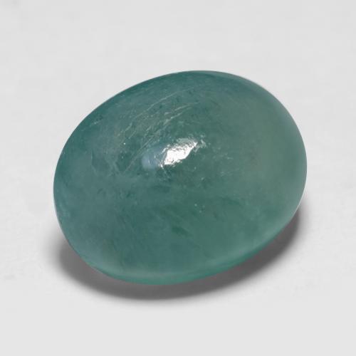 Grandidiérite Turquoise naturelle Coupe ovale, 7.44 ct, Translucide