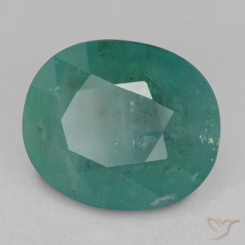 Grandidiérite Vert bleu naturelle ovale, 12.41 ct, SI-I1