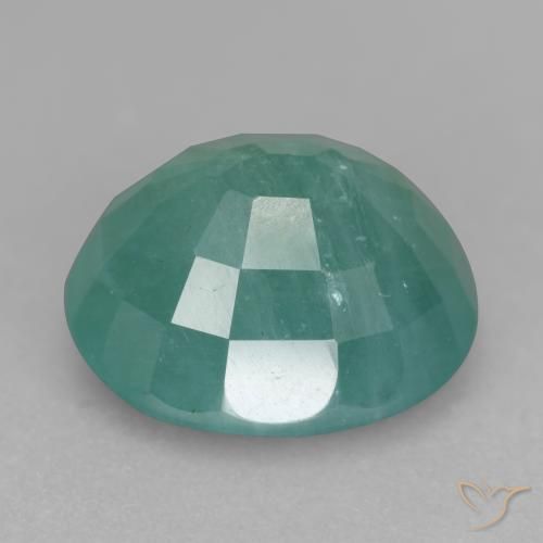 Grandidiérite Bleu vert léger naturelle ovale, 11.37 ct, SI-I1