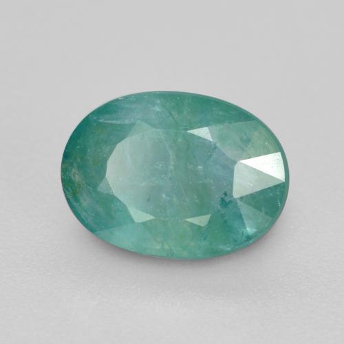 Grandidiérite bleu vert moyen naturelle coupe ovale, 1,44 ct, VS-SI