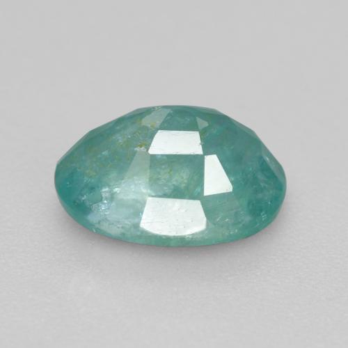 Grandidiérite bleu vert moyen naturelle coupe ovale, 1,44 ct, VS-SI