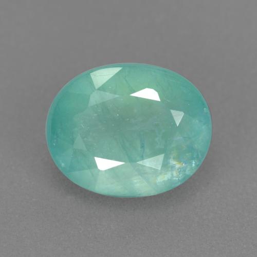 Grandidiérite vert bleuâtre naturelle coupe ovale, 1,58 ct, SI