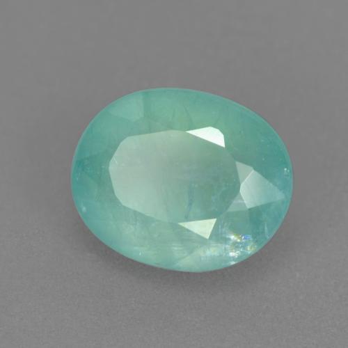 Grandidiérite vert bleuâtre naturelle coupe ovale, 1,58 ct, SI