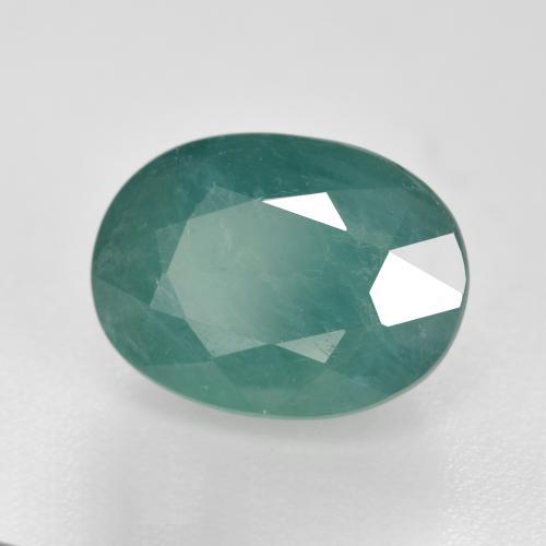 Grandidiérite turquoise profond naturelle coupe ovale, 3,39 ct, VS-SI