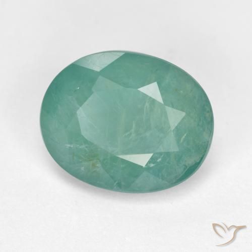 Grandidiérite Vert bleuté moyen naturelle ovale, 3.57 ct, VS-SI
