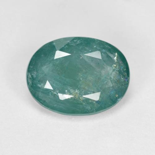 Grandidiérite turquoise naturelle coupe ovale, 1,87 ct, SI