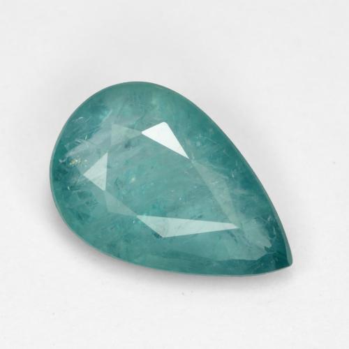 Grandidiérite vert bleu moyen-foncé naturelle en forme de poire, 1,04 ct, VS-SI