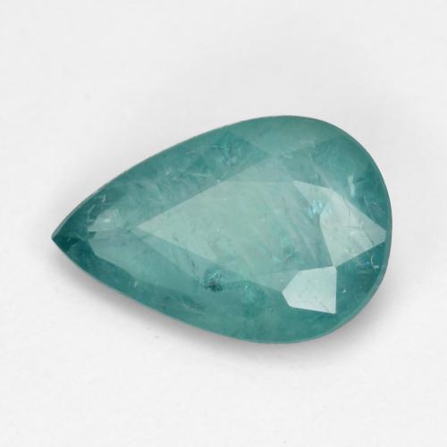 Grandidiérite vert bleu moyen-foncé naturelle en forme de poire, 1,04 ct, VS-SI