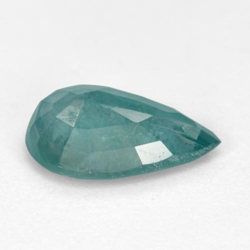 Grandidiérite vert bleu moyen-foncé naturelle en forme de poire, 1,04 ct, VS-SI