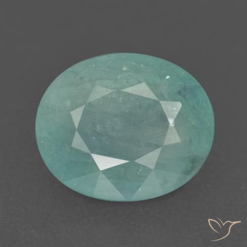 3.51ct Naturel Vert clair bleuâtre Grandidierite, ovale, VS-SI