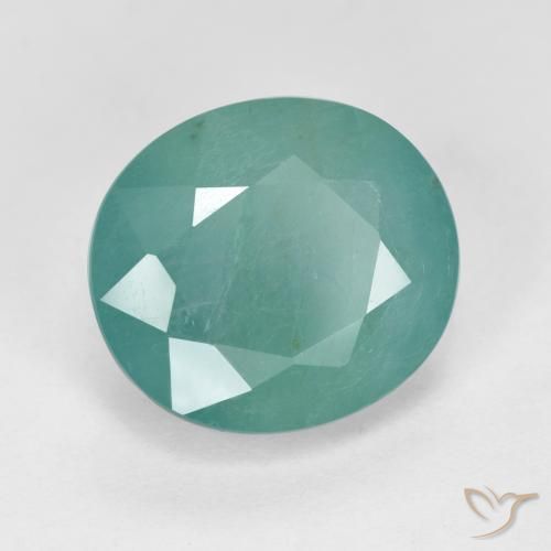 Grandidiérite Bleu vert léger naturelle ovale, 4.97 ct, SI