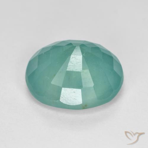 Grandidiérite Bleu vert léger naturelle ovale, 4.97 ct, SI