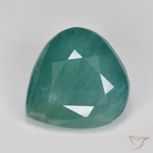 Grandidiérite vert-bleu naturelle en forme de poire, 3,30 ct, SI
