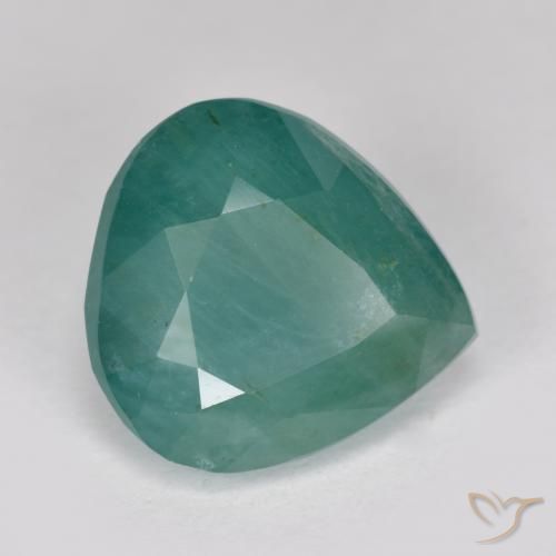 Grandidiérite vert-bleu naturelle en forme de poire, 3,30 ct, SI