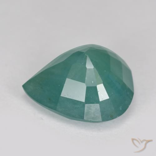 Grandidiérite vert-bleu naturelle en forme de poire, 3,30 ct, SI