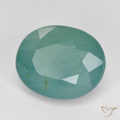 Grandidiérite Ton vert et bleu naturelle ovale, 4.83 ct, SI