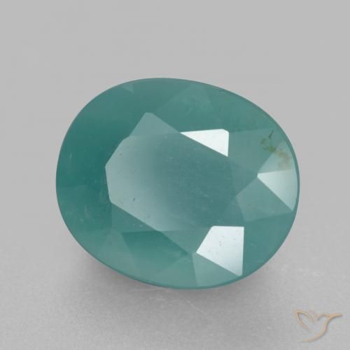 Grandidiérite Turquoise naturelle ovale, 4.21 ct, SI
