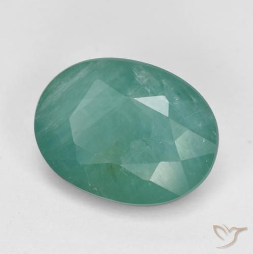 Grandidiérite Ton vert et bleu naturelle ovale, 3.56 ct, SI