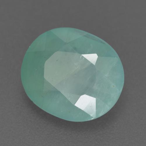 Grandidiérite Vert clair bleuâtre naturelle Coupe ovale, 3.22 ct, SI