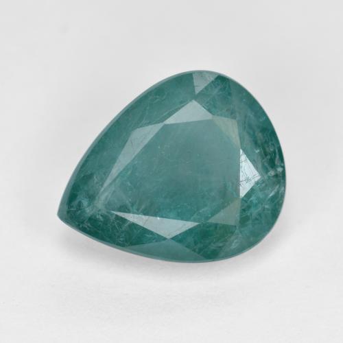 Grandidiérite Bleu vert foncé naturelle En forme de poire, 3.42 ct, SI