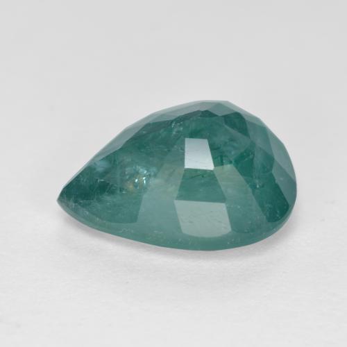 Grandidiérite Bleu vert foncé naturelle En forme de poire, 3.42 ct, SI