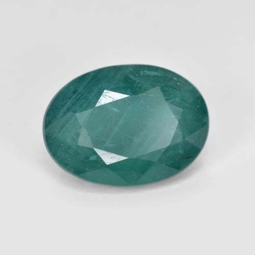 Grandidiérite bleu verdâtre naturelle coupe ovale, 2,85 ct, SI
