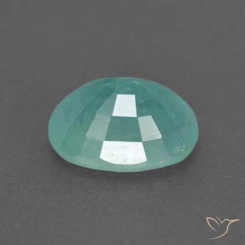 Grandidiérite Vert mousse de mer naturelle ovale, 2.29 ct, SI
