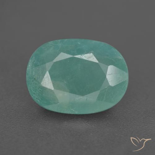 2.64ct Naturel Bleu verdâtre Grandidiérite, ovale, SI