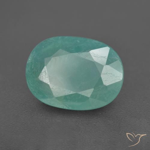 Grandidiérite Bleu verdâtre naturelle ovale, 2.64 ct, SI