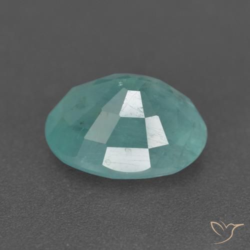 Grandidiérite Turquoise naturelle ovale, 3.39 ct, VS-SI