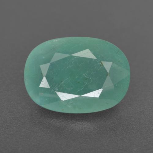 Grandidiérite Vert bleuté moyen naturelle Coupe ovale, 3.30 ct, VS-SI