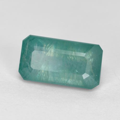 Grandidiérite Bleu vert moyen naturelle Taille émeraude, 1.45 ct, SI