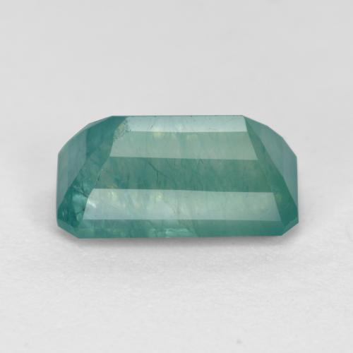 Grandidiérite Bleu vert moyen naturelle Taille émeraude, 1.45 ct, SI