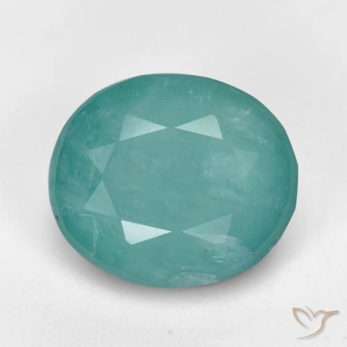 Grandidiérite Turquoise naturelle Coupe ovale, 2.62 ct, SI