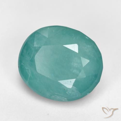 Grandidiérite Turquoise naturelle Coupe ovale, 2.62 ct, SI