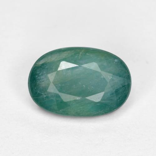 Grandidiérite bleu vert foncé naturelle coupe ovale, 0,74 ct, SI