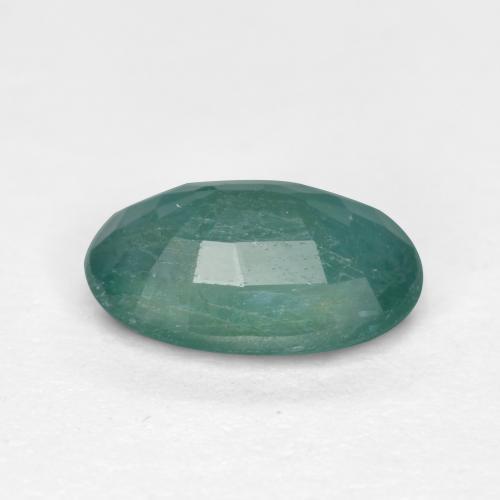 Grandidiérite bleu vert foncé naturelle coupe ovale, 0,74 ct, SI