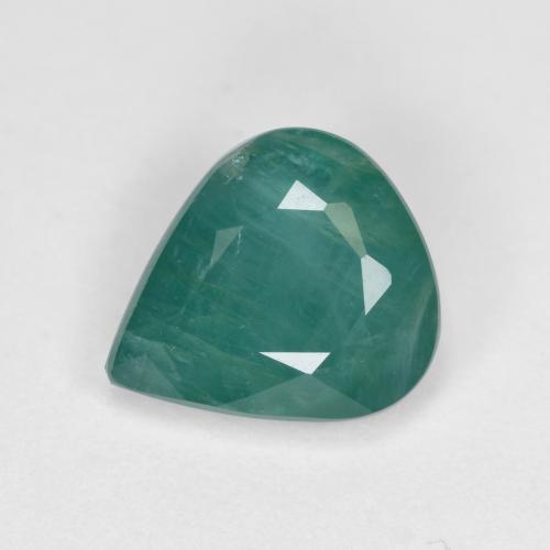 Grandidiérite Bleu vert foncé naturelle En forme de poire, 1.69 ct, VS-SI