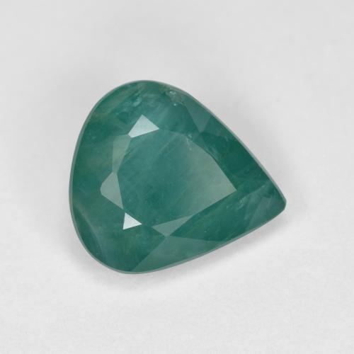 Grandidiérite Bleu vert foncé naturelle En forme de poire, 1.69 ct, VS-SI