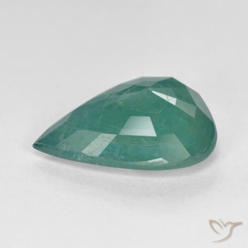 Grandidiérite Turquoise profond naturelle En forme de poire, 3.10 ct, VS-SI