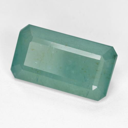 Grandidiérite vert bleuté moyen naturelle taille émeraude, 7,50 ct, VS-SI