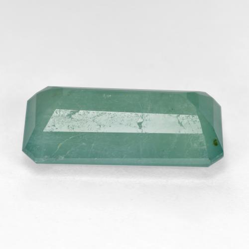 Grandidiérite vert bleuté moyen naturelle taille émeraude, 7,50 ct, VS-SI