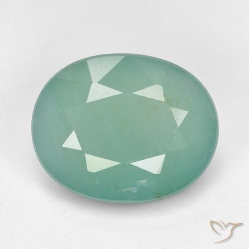 Grandidiérite Vert bleuté moyen naturelle ovale, 3.04 ct, SI