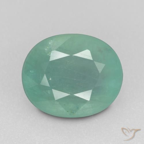 1.64ct Naturel Bleu vert Grandidierite, ovale, SI
