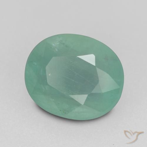 Grandidiérite Bleu vert naturelle ovale, 1.64 ct, SI