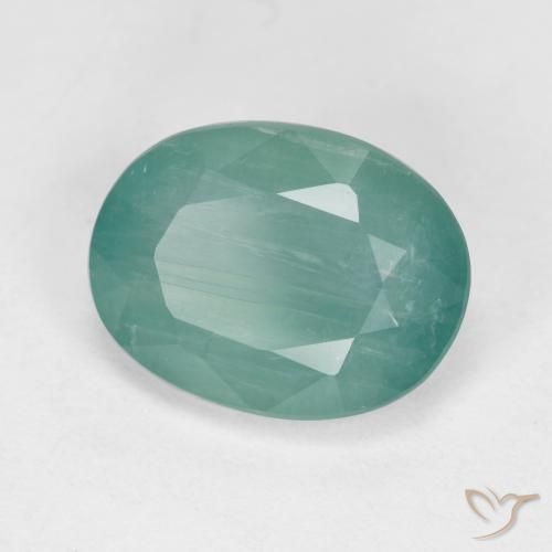 Grandidiérite Bleu verdâtre naturelle ovale, 3.56 ct, SI