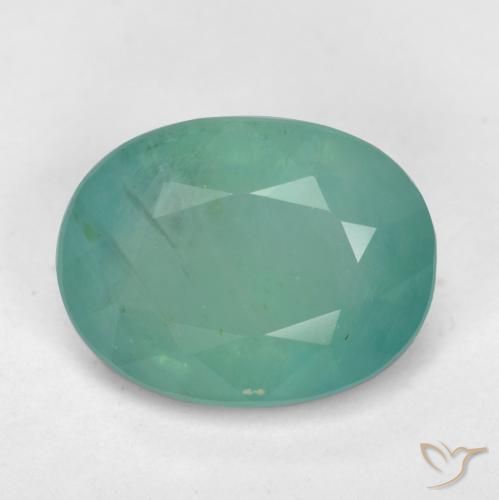 2.58ct Naturel Vert bleuté moyen Grandidiérite, ovale, SI